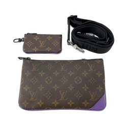 Louis Vuitton Shoulder Bag Monogram Macassar Trio M46266 Black