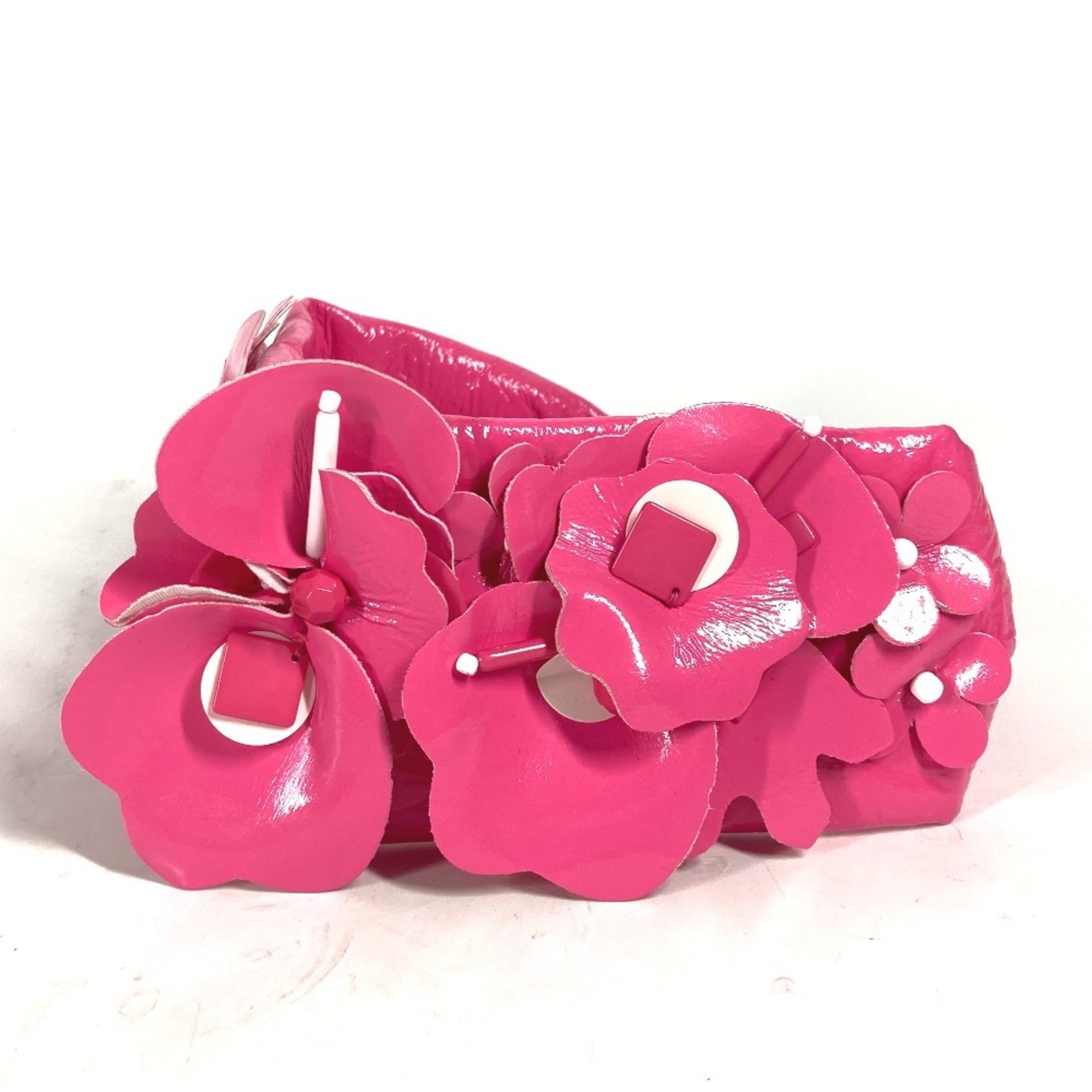 MIUMIU Miu Flower Headband Hair Hairband Polyester Women's Pink