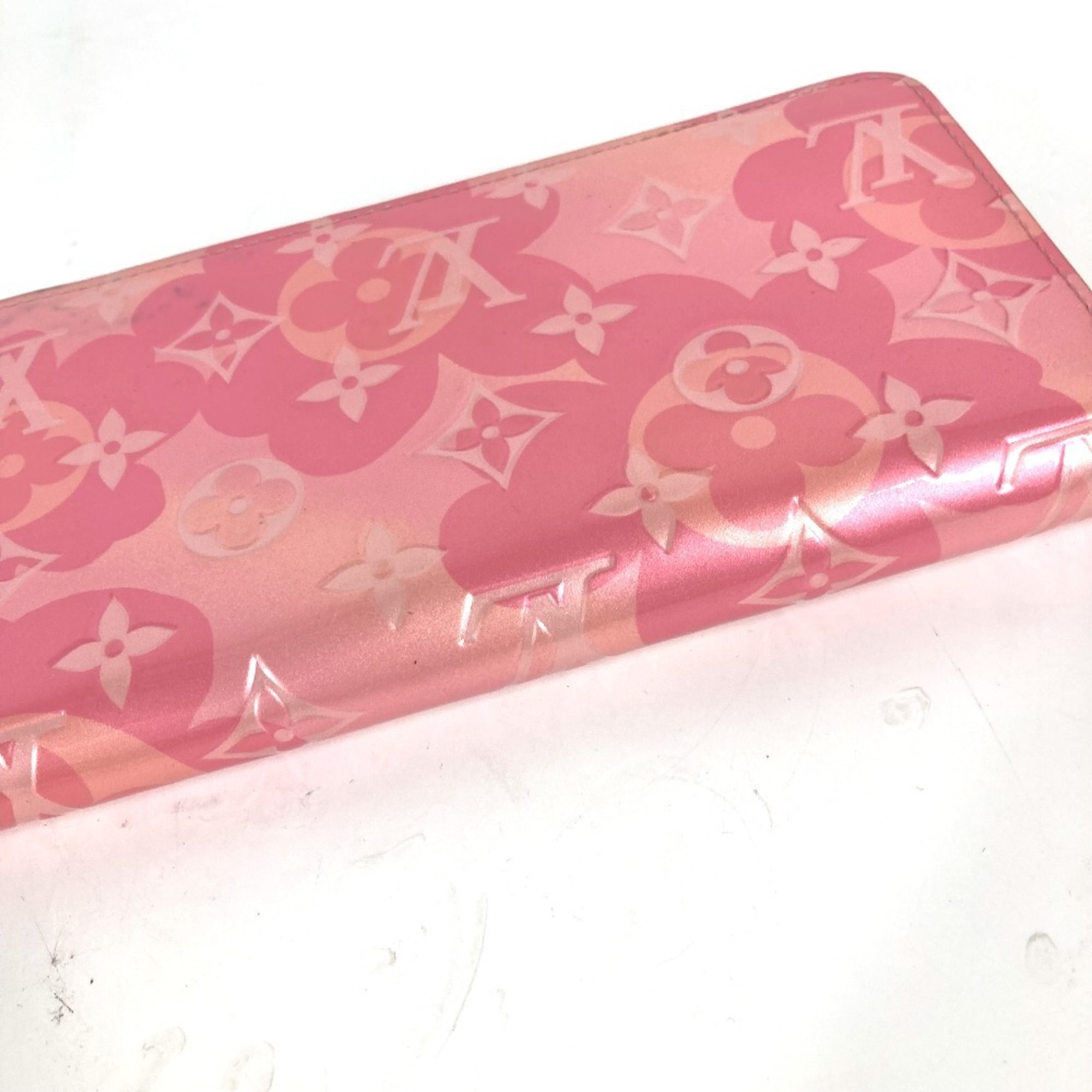 LOUIS VUITTON M80309 Monogram Vernis Zippy Wallet 2021 Valentine's Day Limited Edition Long Women's Pink