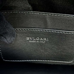 BVLGARI Tote Bag Leather Medium 291105 2way Shoulder Black