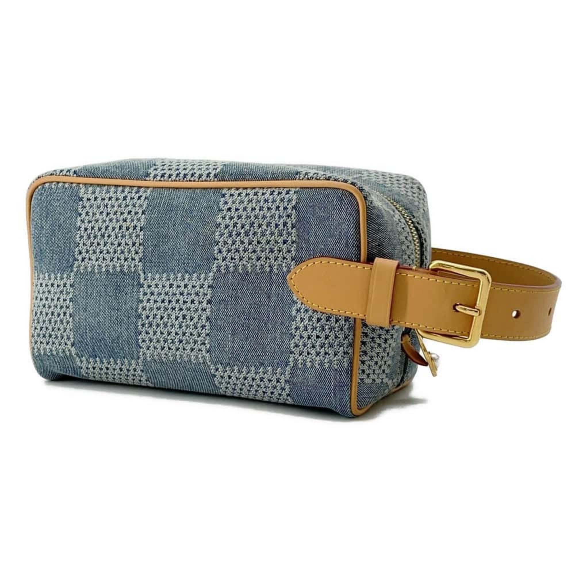 Louis Vuitton Second Bag Damier Denim 3D Locker Dopp Kit N40753 LOUIS VUITTON