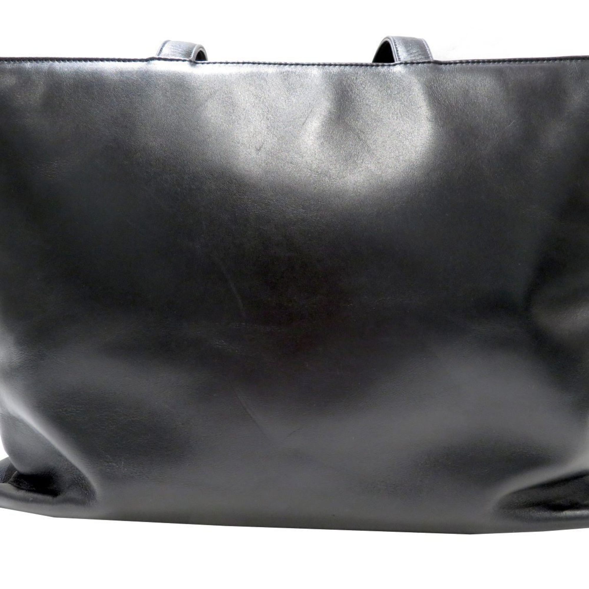 Christian Dior Dior Cannage Tote Bag Black Calfskin F236 Women's Men's Leather