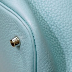 HERMES Picotin Lock GM Handbag Blue Atoll (Silver hardware) Taurillon T stamp F234 Women's and Men's Bags