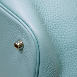 HERMES Picotin Lock GM Handbag Blue Atoll (Silver hardware) Taurillon T stamp F234 Women's and Men's Bags