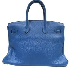 F211 HERMES Birkin 35 Bleu Hydra (Silver hardware) Taurillon Women's Men's Bag