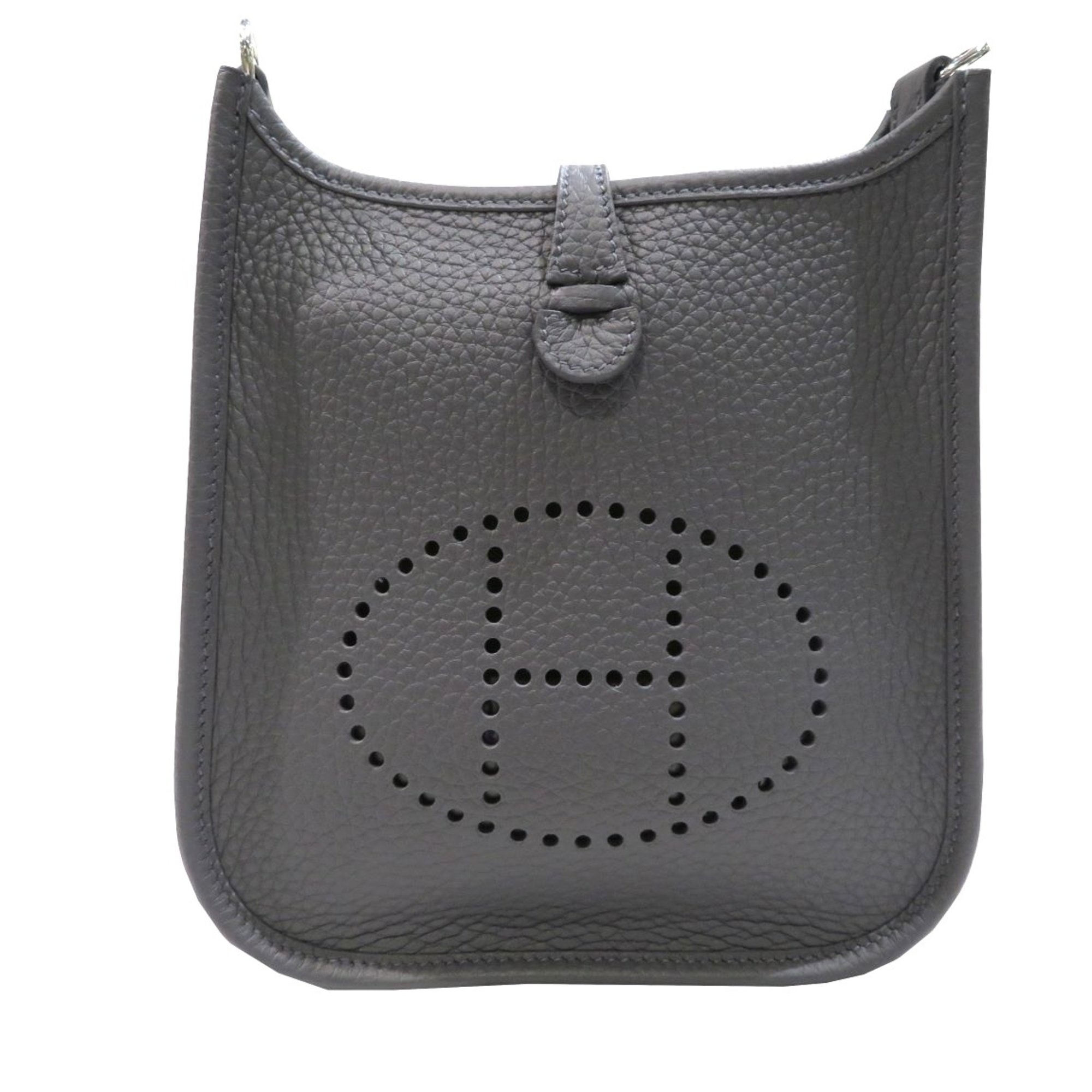 HERMES Evelyn TPM Bandouliere Grimistie/Silver hardware Taurillon W stamp F140 Women's Men's Bag Leather