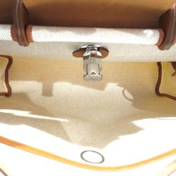 HERMES Airbag 39 Gold/Beige (Silver hardware) Vache Hunter/Toile H W stamp (2024) F69 Women's Bag Leather