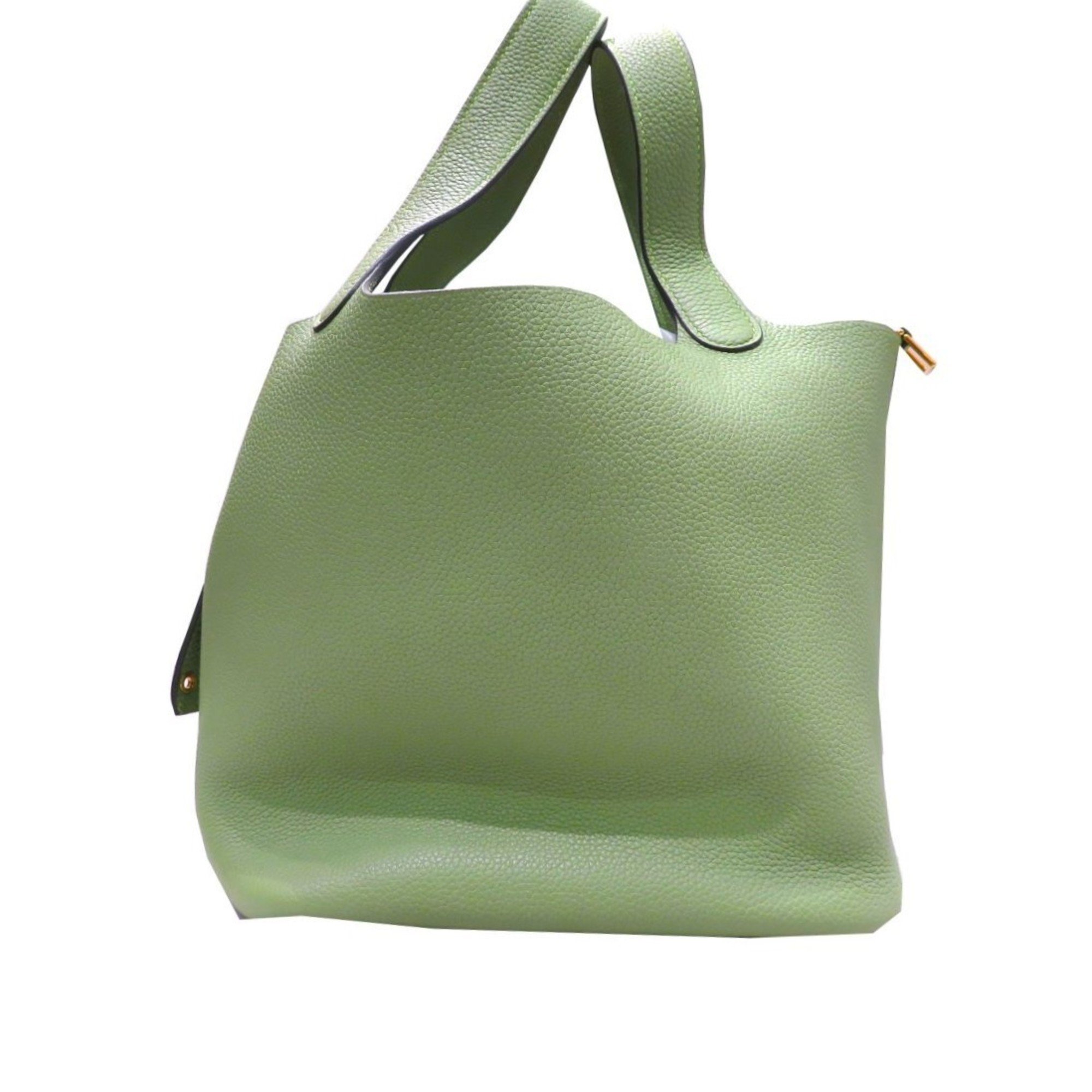 HERMES Picotin MM Vert Cricket (G hardware) Taurillon Y stamp (2020) F180 Women's Men's Bag Leather