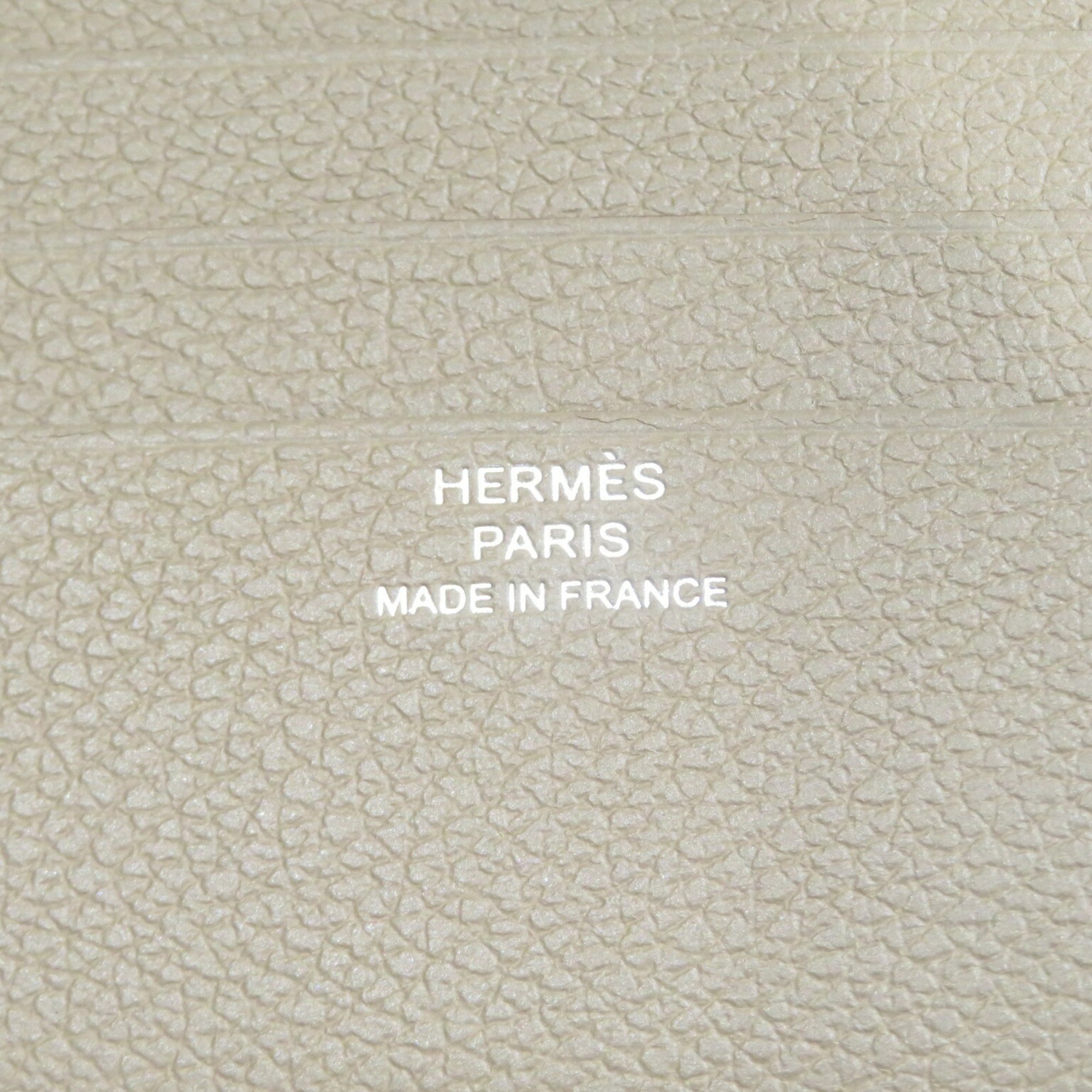 HERMES H Series Compact Bias Wallet Etoupe Evercolor B Stamp A316 Ginza Store Men's Long Women's