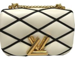 LOUIS VUITTON PICO GO-14 M23762 White Lamb Leather F104 Women's Men's Bags