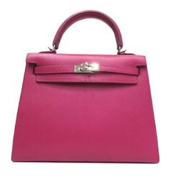 HERMES Kelly 25 Serie (outer stitching) Tosca (Silver hardware) Epson F225 Women's Bag Leather