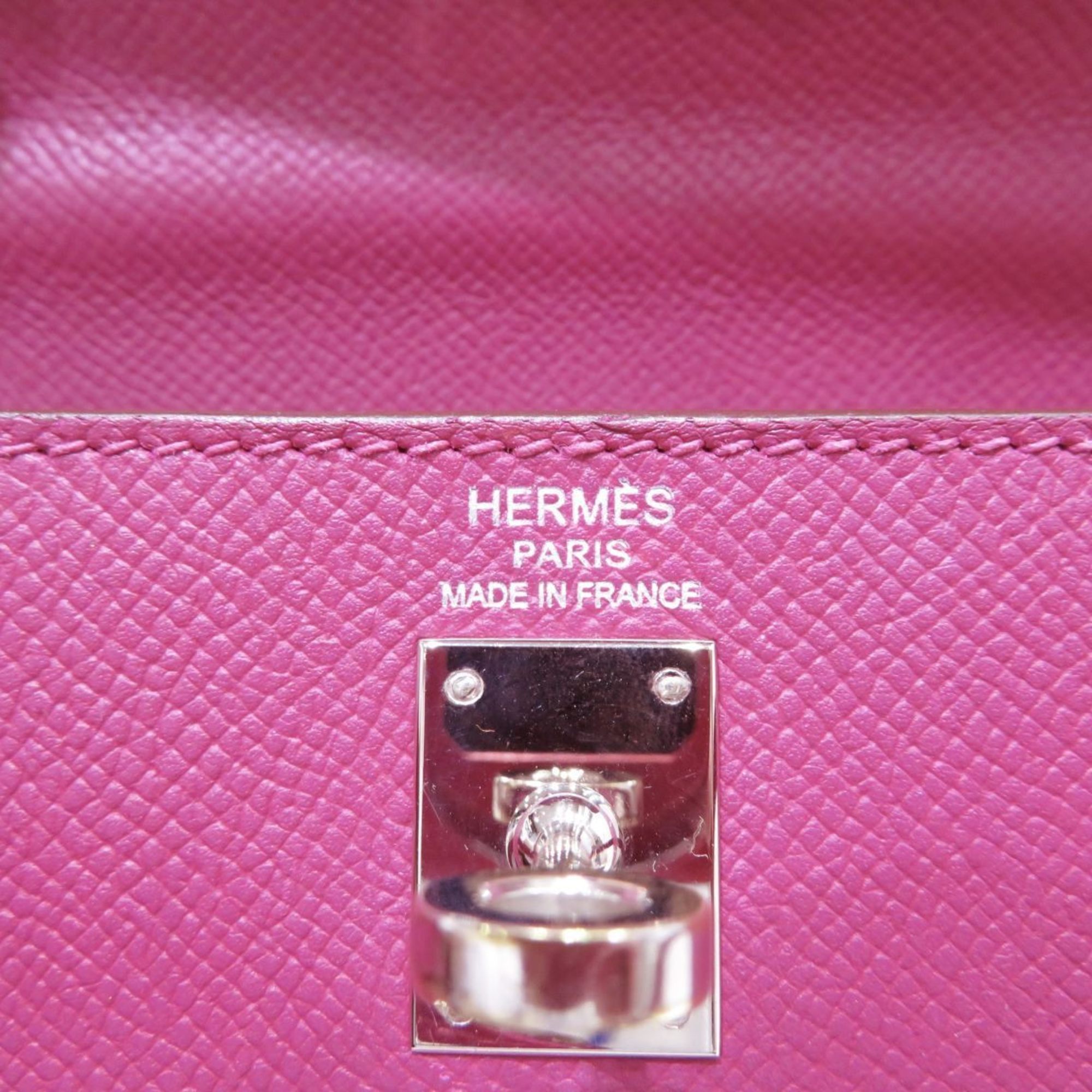 HERMES Kelly 25 Serie (outer stitching) Tosca (Silver hardware) Epson F225 Women's Bag Leather