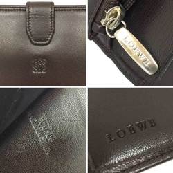 LOEWE Long wallet with coin purse Nappa leather Brown Wallet Men's