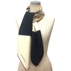 BURBERRY Burberry Scarf Muffler Beige x White Black Silk Women's