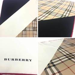 BURBERRY Burberry Scarf Muffler Beige x White Black Silk Women's