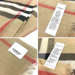 BURBERRY Burberry Scarf Muffler Beige x White Black Silk Women's