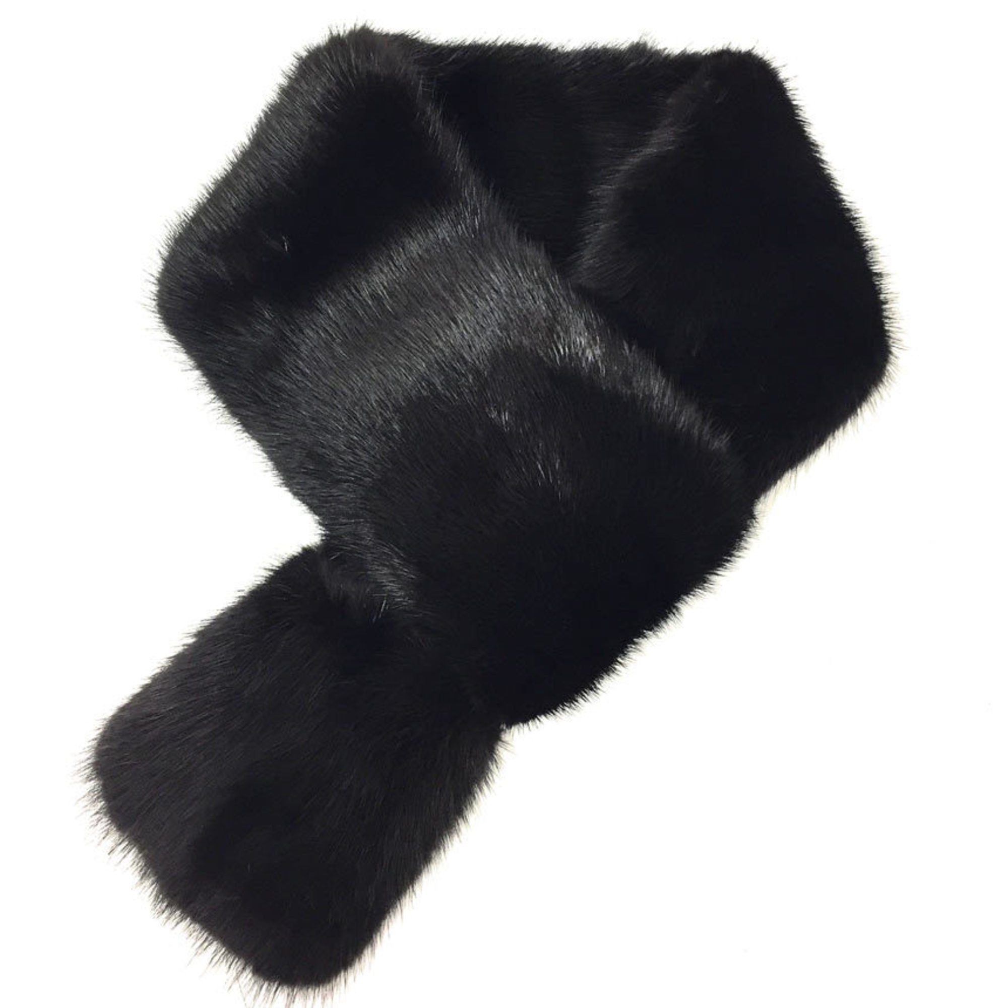 LOEWE Mink Scarf Tippet Black Loewe Women's