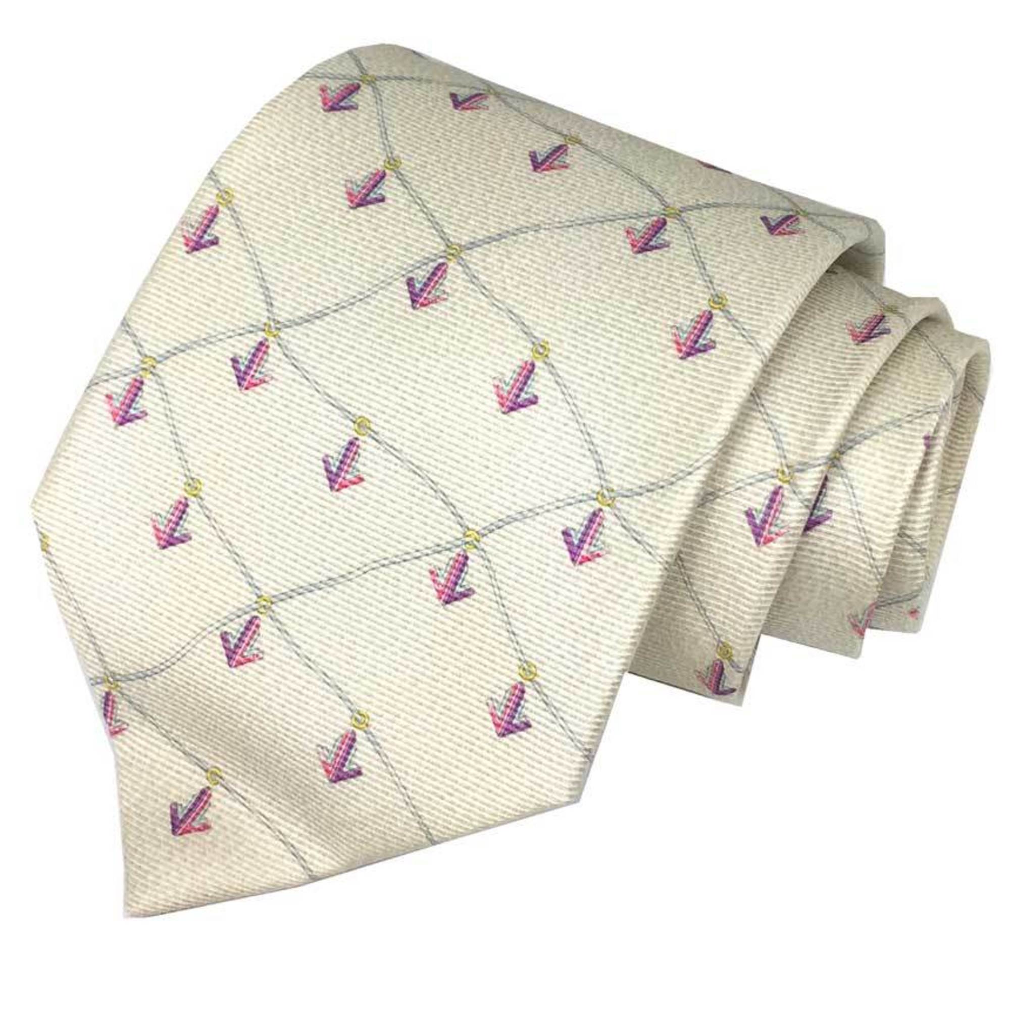 BVLGARI Anchor Tie Ivory 100% Silk Bvlgari Men's aq10532