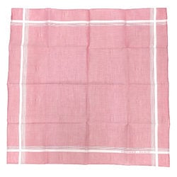 HERMES Hermes Handkerchief Jacquard H Passant Cotton Carré Pocket Square Neckerchief 100% Rose