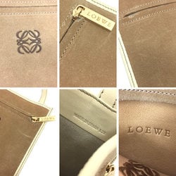 LOEWE Suede Shoulder Bag Pochette Ivory Loewe Ladies