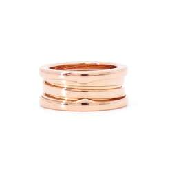 BVLGARI Ring B-zero1 2-band K18PG Pink Gold Size 49