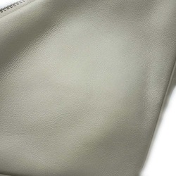 Prada Shoulder Bag Triangle Embossed Leather 1BH190 PRADA White