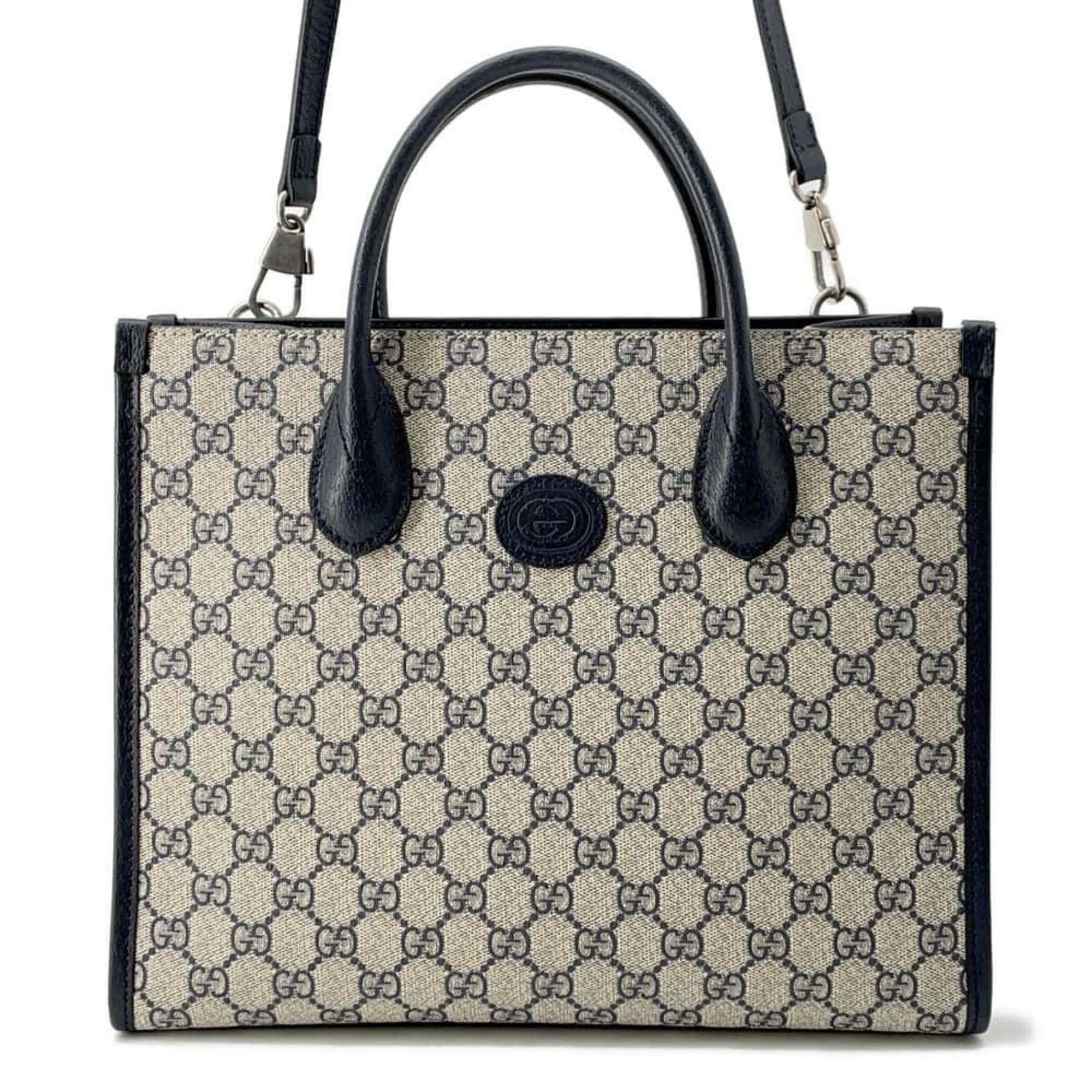 Gucci Tote Bag Interlocking G Small GG Supreme 659983 GUCCI 2way Shoulder