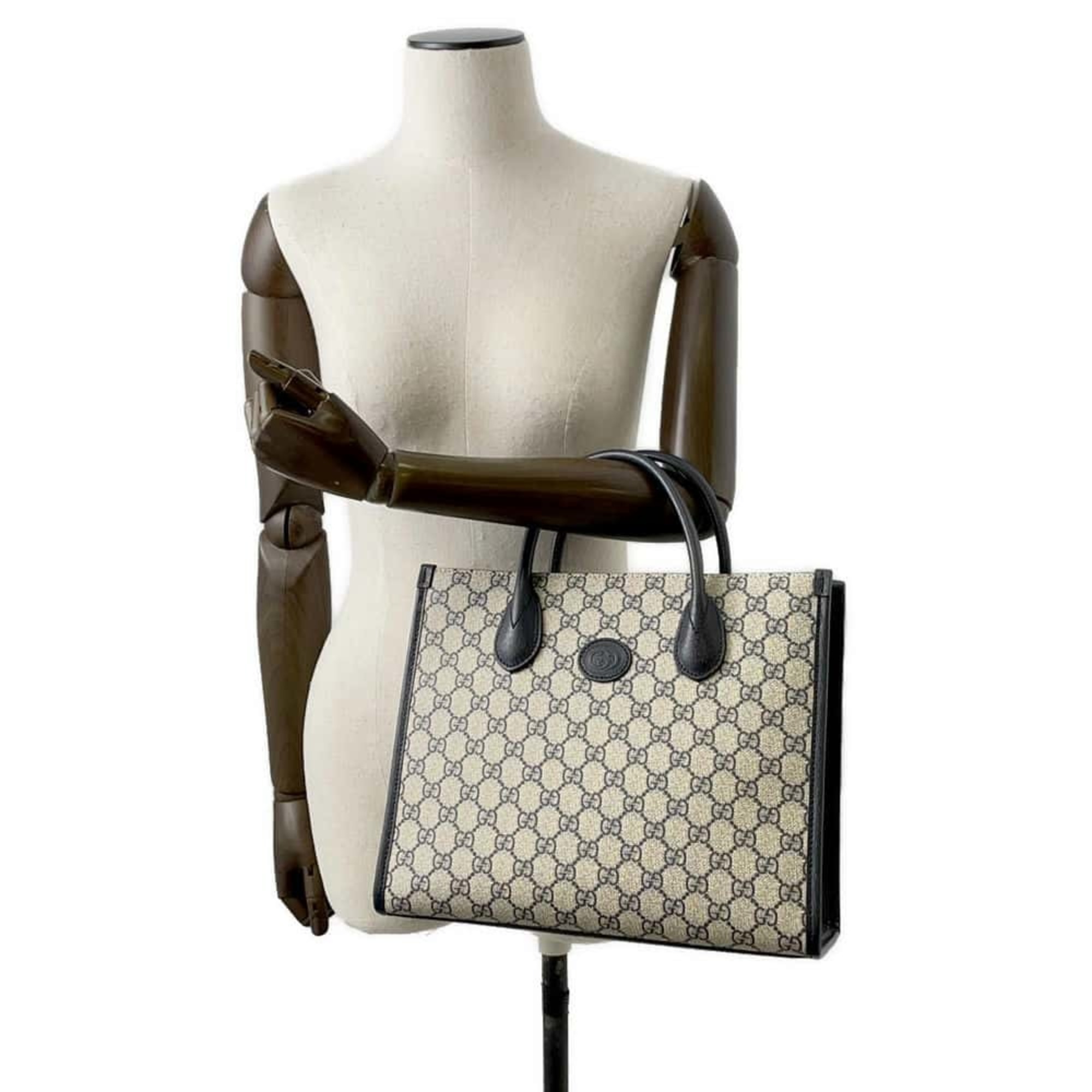 Gucci Tote Bag Interlocking G Small GG Supreme 659983 GUCCI 2way Shoulder