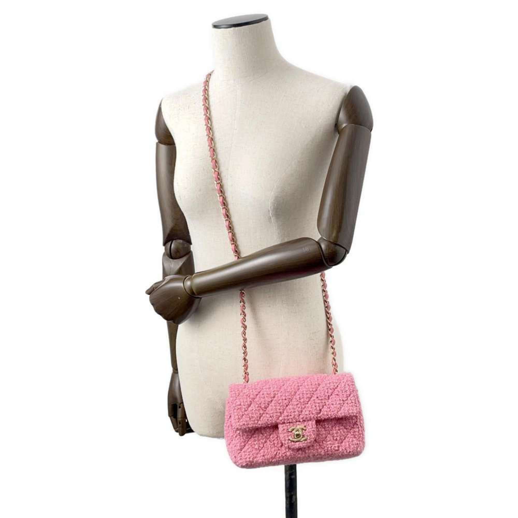 Chanel Chain Shoulder Bag Coco Mark Tweed A69900 CHANEL Flap