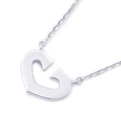 Cartier Necklace C Heart K18WG White Gold Pendant