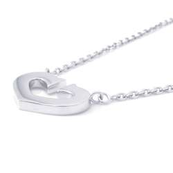 Cartier Necklace C Heart K18WG White Gold Pendant