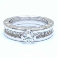 BVLGARI B.zero1 Solitaire Ring, Single Diamond 0.34ct F.VS1 Half Eternity #51 K18WG White Gold 292492