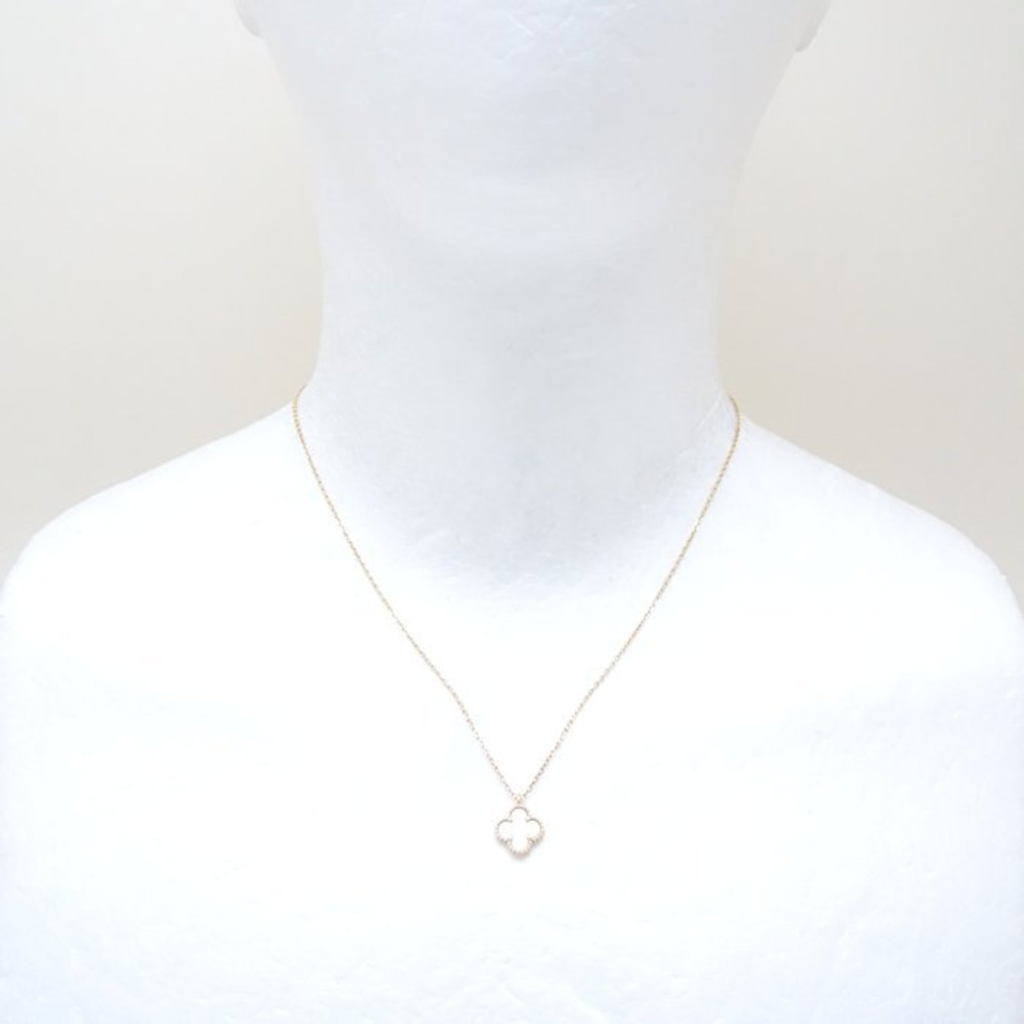 Van Cleef & Arpels Sweet Alhambra Necklace Mother of Pearl VCARF69100 K18YG Yellow Gold 292555