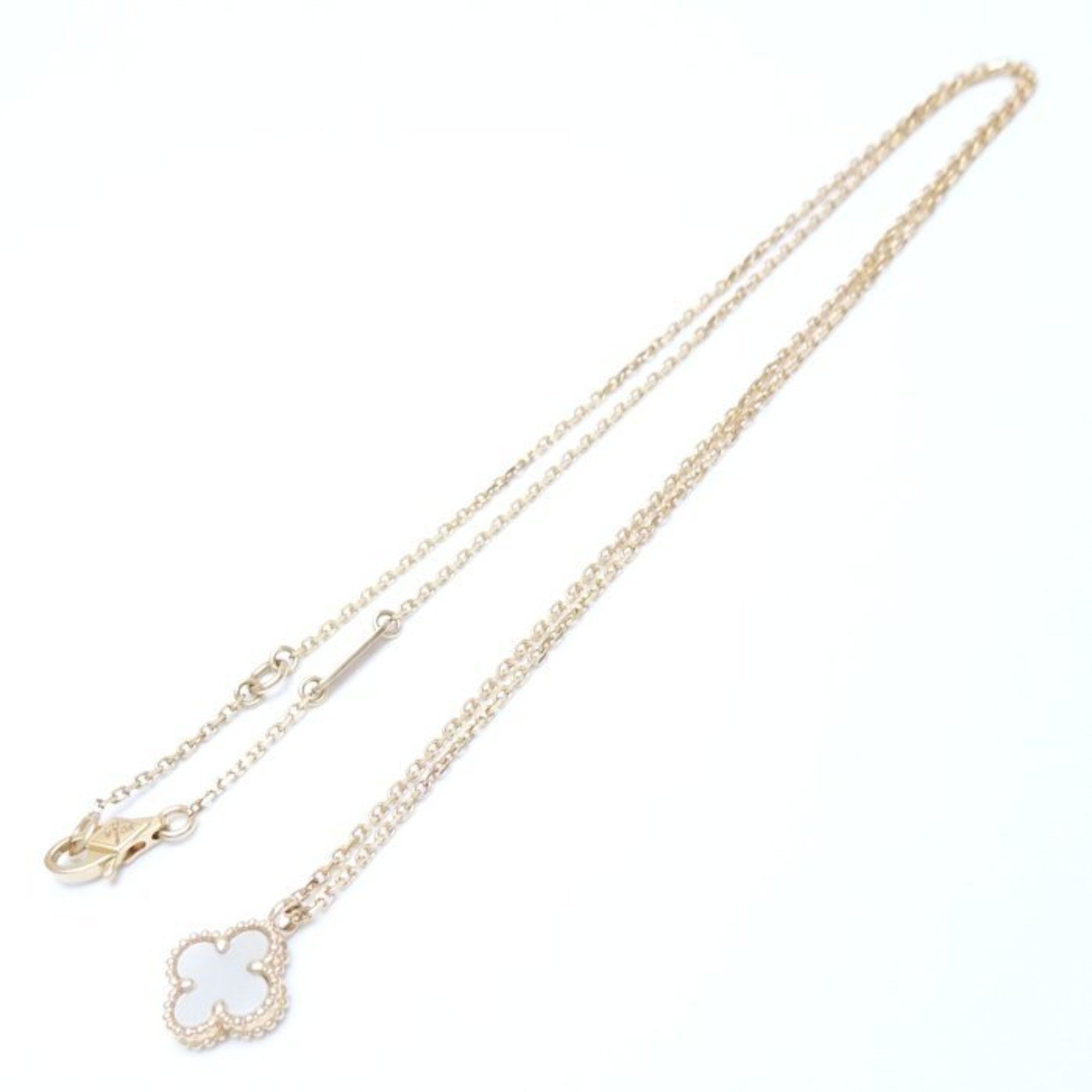 Van Cleef & Arpels Sweet Alhambra Necklace Mother of Pearl VCARF69100 K18YG Yellow Gold 292555