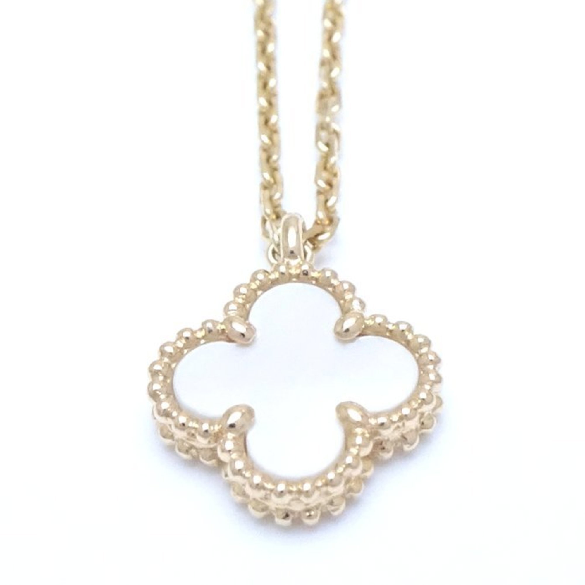 Van Cleef & Arpels Sweet Alhambra Necklace Mother of Pearl VCARF69100 K18YG Yellow Gold 292555