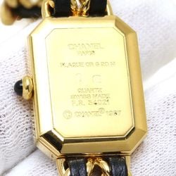 CHANEL Chanel Premiere XL size H0001 483011003 GP (gold plated) x leather ladies 130268 watch