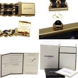 CHANEL Chanel Premiere XL size H0001 483011003 GP (gold plated) x leather ladies 130268 watch