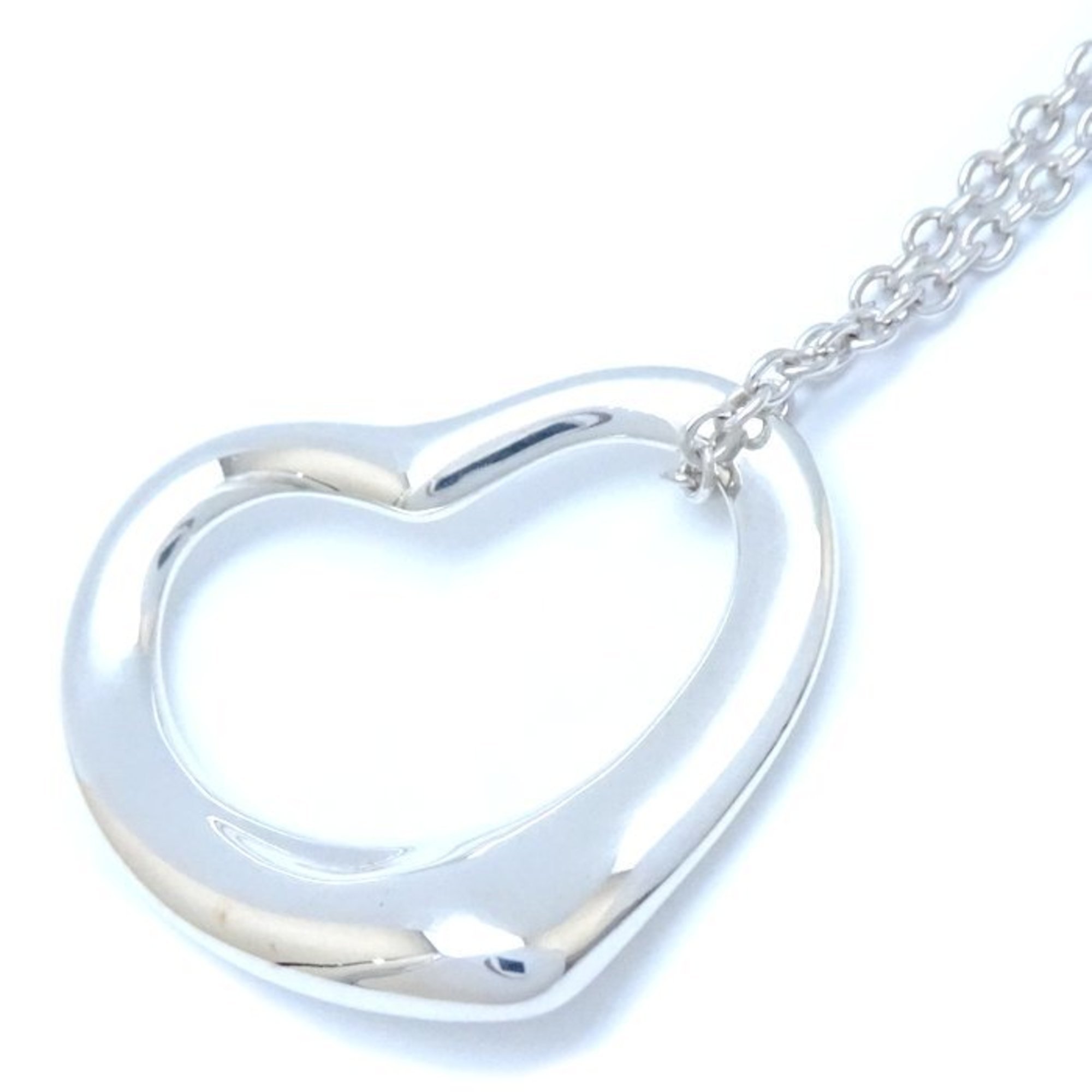 TIFFANY&Co. Tiffany Heart Necklace Medium 27mm Elsa Peretti Silver 925 292586