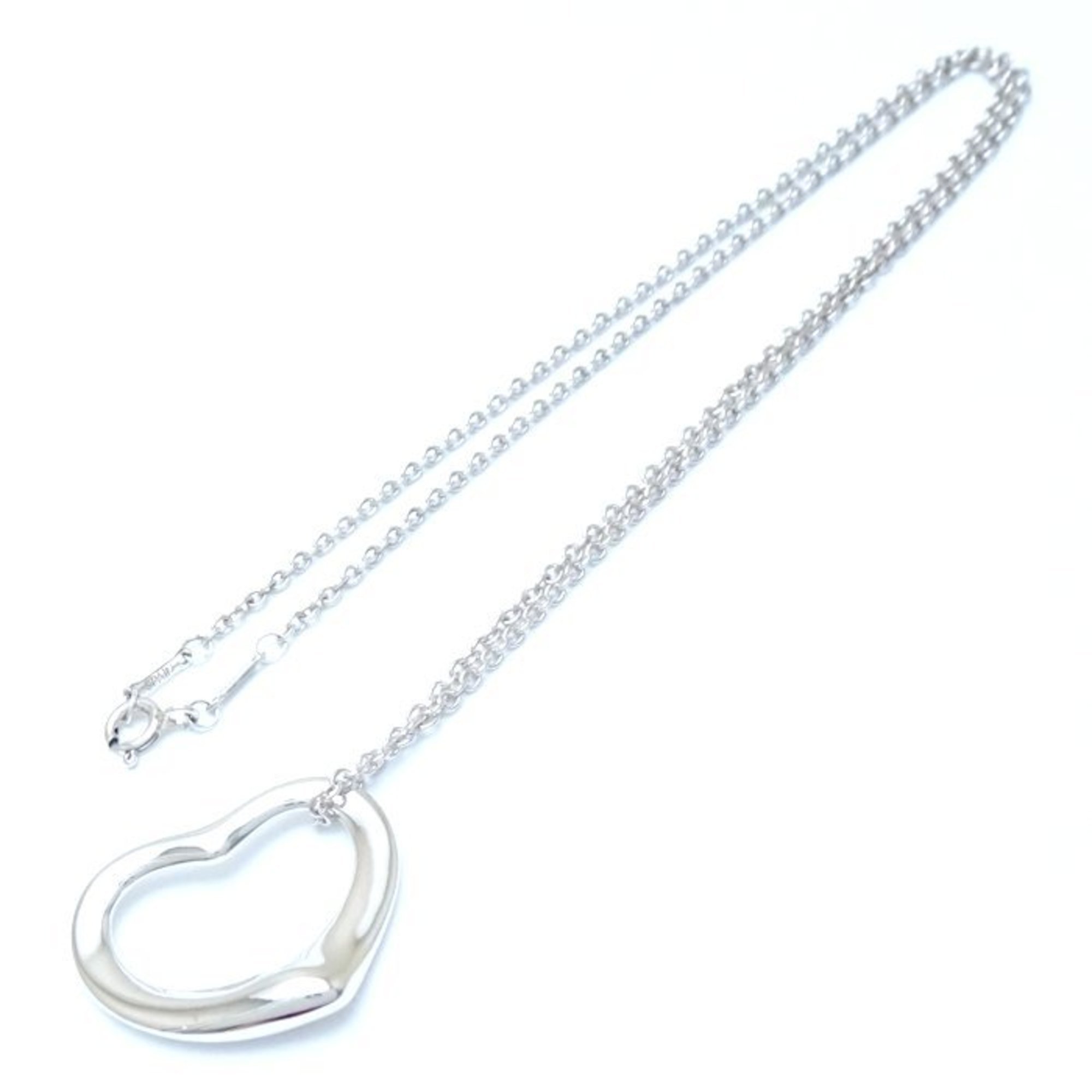 TIFFANY&Co. Tiffany Heart Necklace Medium 27mm Elsa Peretti Silver 925 292586