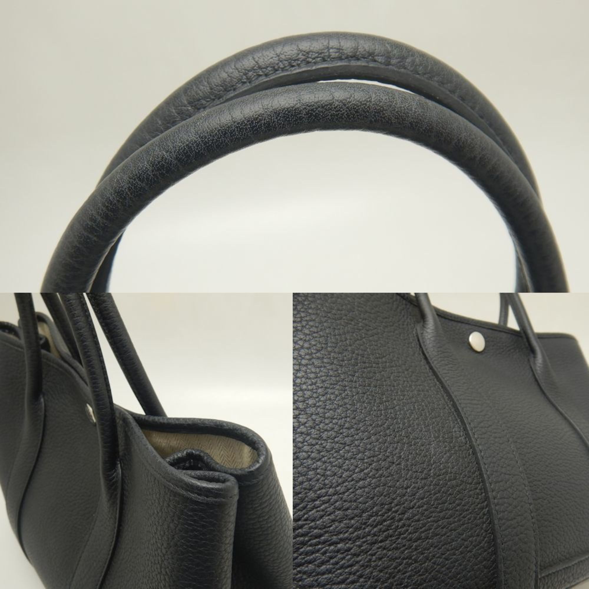 HERMES Garden TPM Tote Bag Negonda Black 252140