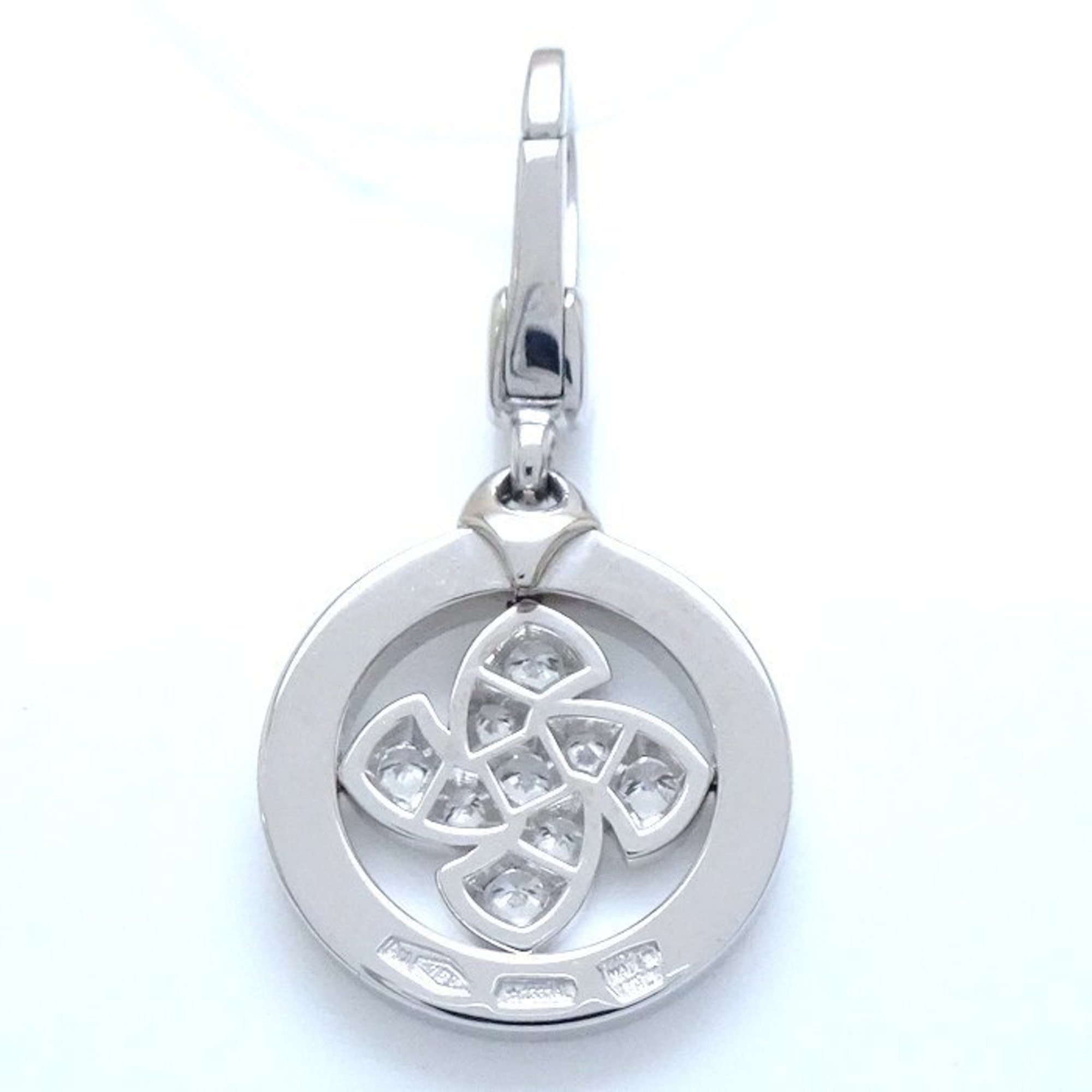 BVLGARI Bvlgari Tondo Windmill Charm 9P Diamond Pendant Top K18WG White Gold 292464