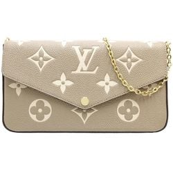 LOUIS VUITTON Louis Vuitton Wallet Chain M69977 Pochette Felicie Monogram Empreinte Tourterelle Creme 180783