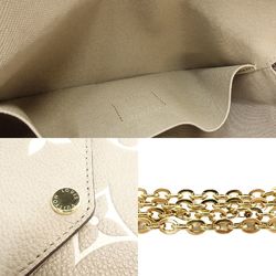 LOUIS VUITTON Louis Vuitton Wallet Chain M69977 Pochette Felicie Monogram Empreinte Tourterelle Creme 180783