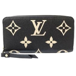 LOUIS VUITTON Louis Vuitton Long Wallet M80481 Zippy Bicolor Monogram Empreinte Black Beige 180748