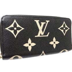 LOUIS VUITTON Louis Vuitton Long Wallet M80481 Zippy Bicolor Monogram Empreinte Black Beige 180748