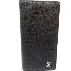 LOUIS VUITTON Louis Vuitton Taiga Long Wallet M30285 Portefeuille Brazza Ardoise 180747