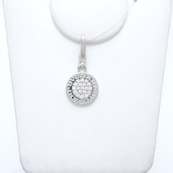 BVLGARI Diamond Charm Pendant Top K18WG White Gold 292466