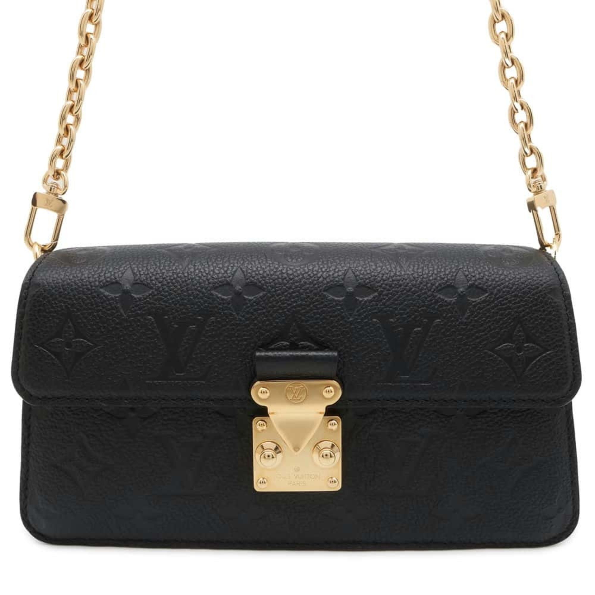 Louis Vuitton Chain Wallet Monogram Empreinte on Metis M82637 Black