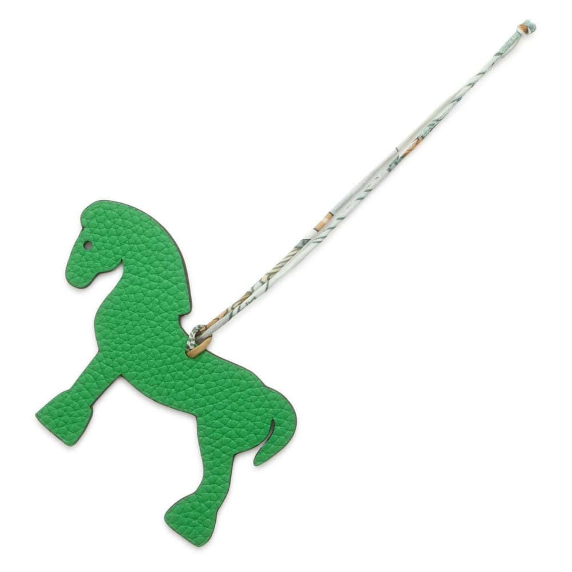 Hermes Charm Petite H Hermie Bamboo Vert Veronese Togo Chevre Mysore