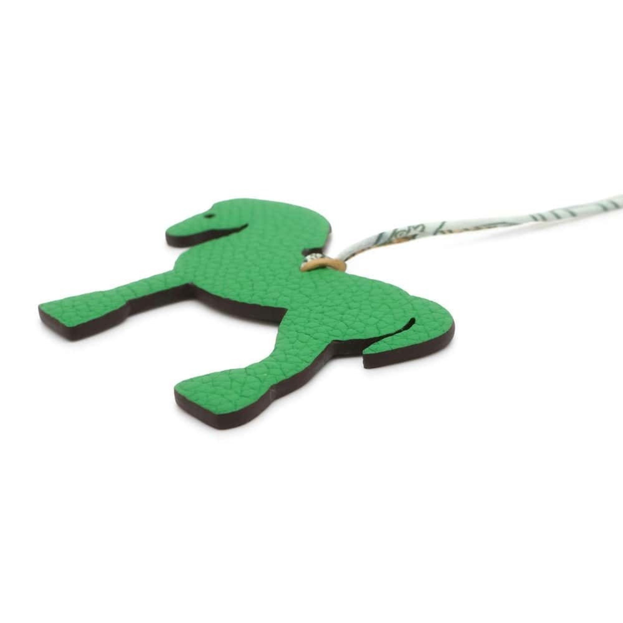 Hermes Charm Petite H Hermie Bamboo Vert Veronese Togo Chevre Mysore